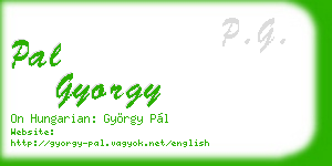 pal gyorgy business card