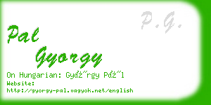 pal gyorgy business card